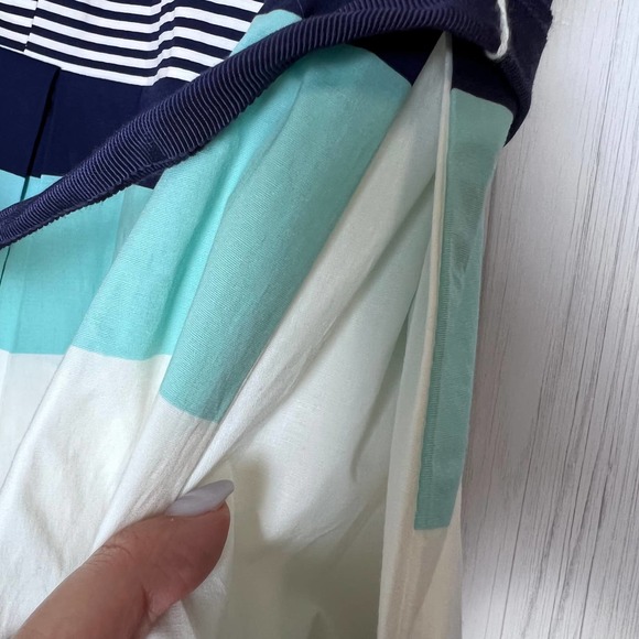 41 Hawthorn Size S Stripe Sleeveless Knee Dress Tie Waist Fit & Flare Lined NWT - Picture 12 of 16